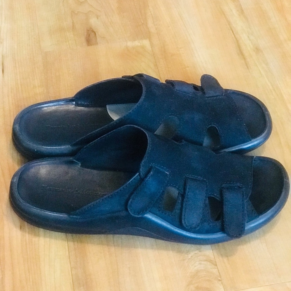 HAMMACHER SCHLEMMER Nubuck Leather Slide/Sandal